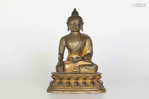 18th century gilt bronze Buddha