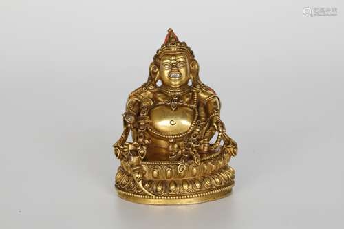 Yuan gilt bronze god of wealth