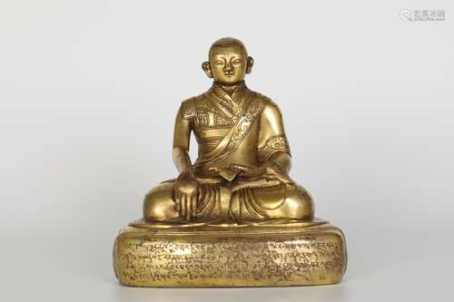 15th century Tibet gilt bronze Buddha