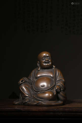 BRONZE CAST 'MAITREYA BUDDHA' SEATED FIGURE