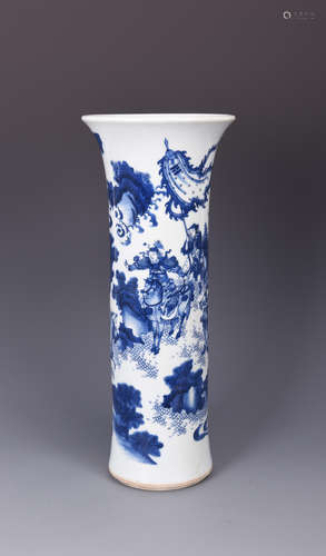 BLUE AND WHITE 'WARRIORS' VASE, GU