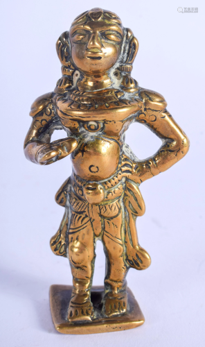 AN 18TH CENTURY INDIAN BRONZE FIGURE OF …