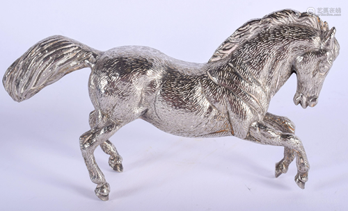 A VINTAGE ITALIAN SILVER FIGURE OF A HORSE. …