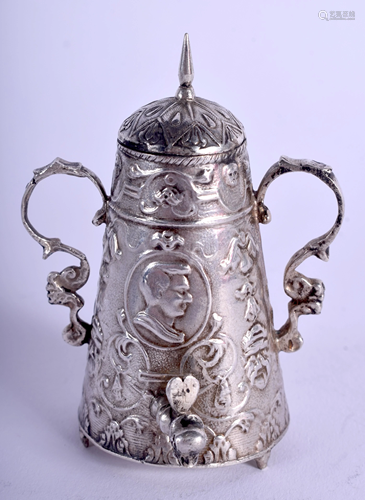 A RARE ANTIQUE CONTINENTAL SILVER SAMO…