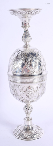 AN ANTIQUE CONTINENTAL SILVER DOUBL…