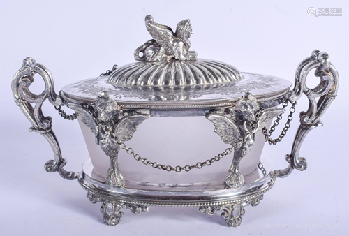 AN UNUSUAL 19TH CENTURY SILVER PLATED EGY…