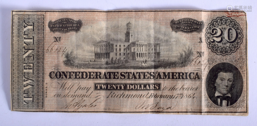 AN 1864 AMERICAN CONFEDERATES STATES AMERI…