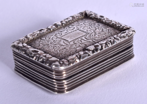 AN ANTIQUE SILVER VINAIGRETTE. Birmingham 18…