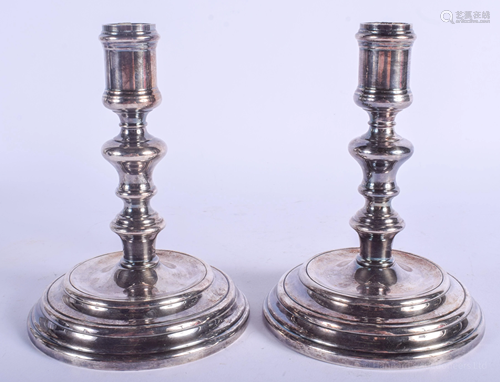 A STYLISH PAIR OF FRENCH CHRISTOFLE SILVER …