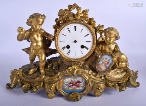 A 19TH FRENCH ORMOLU AND SEVRES PORCE…