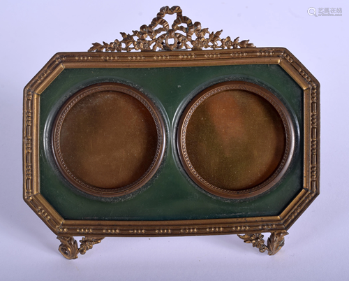 AN ANTIQUE FRENCH EMPIRE FRAME. 14 cm x 8 cm.