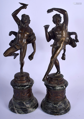 A PAIR OF LATE 18TH CENTURY EUROPEAN BRONZ…