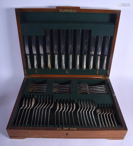 A 1940 CANTEEN OF SILVER CUTLERY. Sheffield 193…