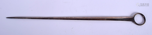 A GEORGE III SILVER MEAT SKEWER. London 1798. …