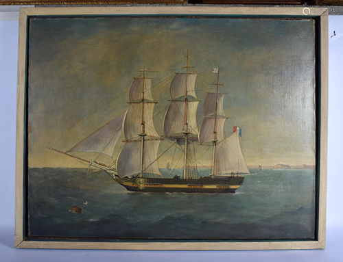 European School (19th Century) Oil on canvas, Boat…