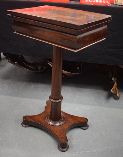 A WILLIAM IV ROSEWOOD GAMING BOX …