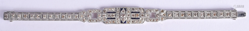 A FINE ART DECO DIAMOND AND PLATINUM BR…