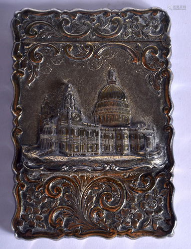 A VICTORIAN SILVER REPOUSSE CARD CASE by Ge…