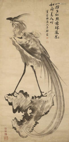 李鱓 鳳凰獨立 立軸