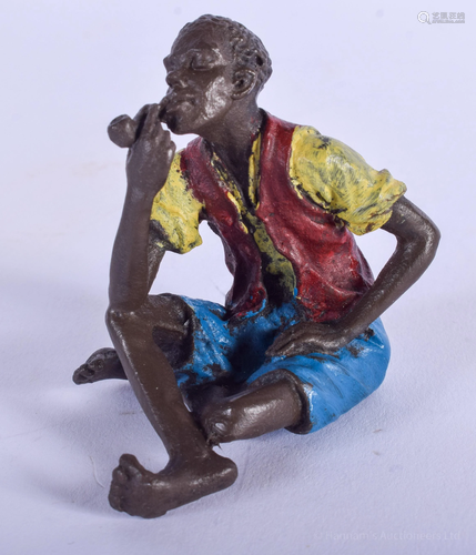 A CONTEMPORARY COLD PAINTED BRONZE FIGU…