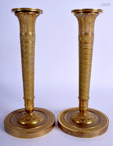 A PAIR OF 19TH CENTURY FRENCH BRASS CA…