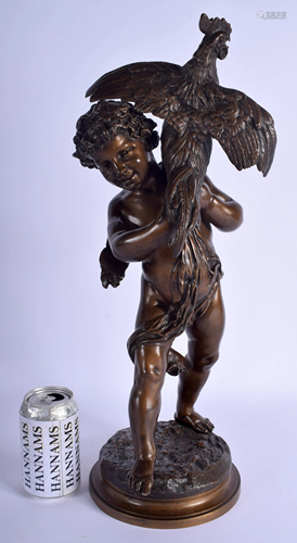 A LARGE 19TH CENTURY FRENCH BRONZE F…