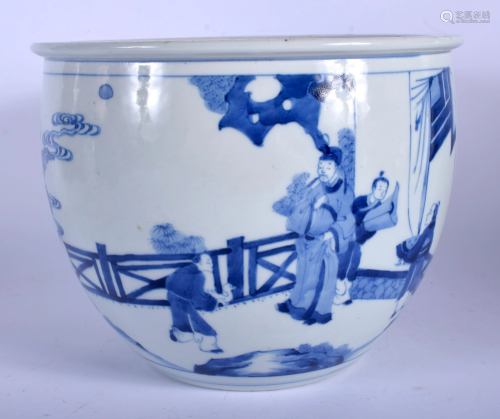 A CHINESE QING DYNASTY BLUE AND WHITE P…