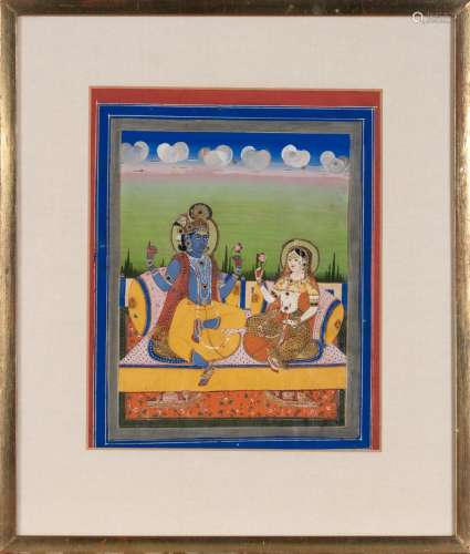 Indian Gouache on Paper Miniature Painting