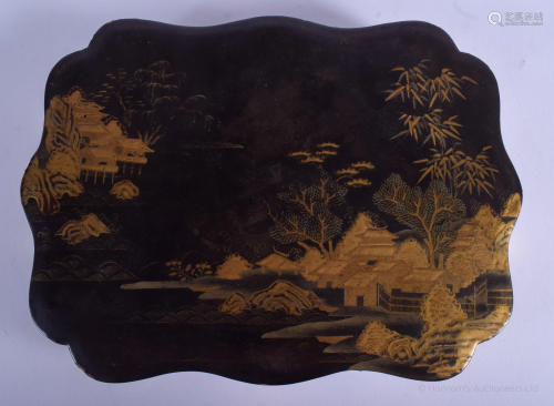 A 19TH CENTURY CHINESE BLACK LACQUER G…