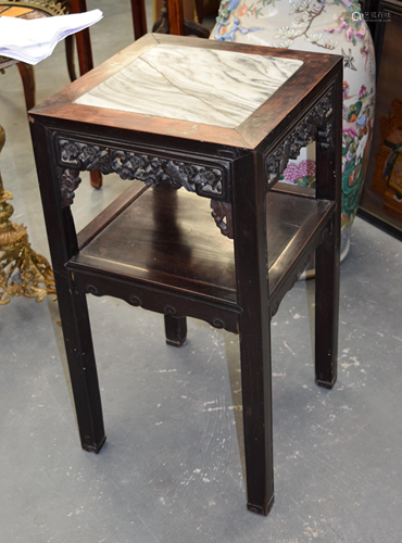 A 19TH CENTURY CHINESE HARDWOOD MARB…