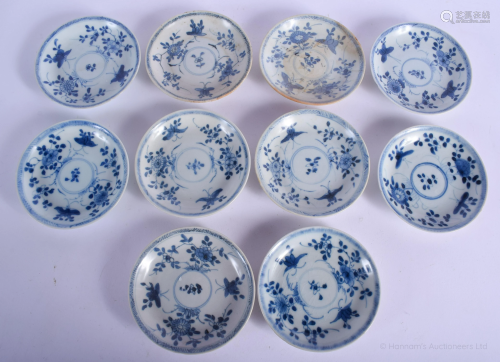 TEN CHINESE CA MAU CARGO PORCELAIN SAUCERS…