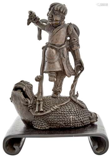 A Chinese Bronze Figure of Liu Hai