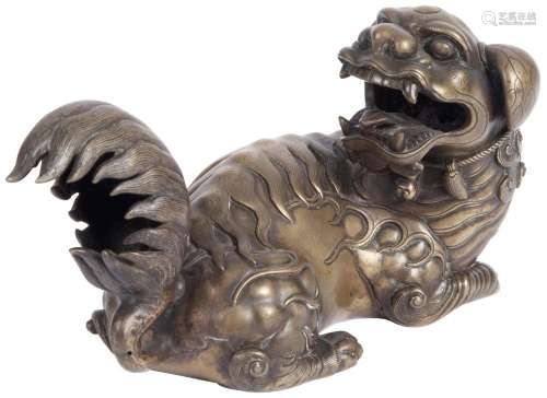 Chinese Bronze Figure of a Fu Lion