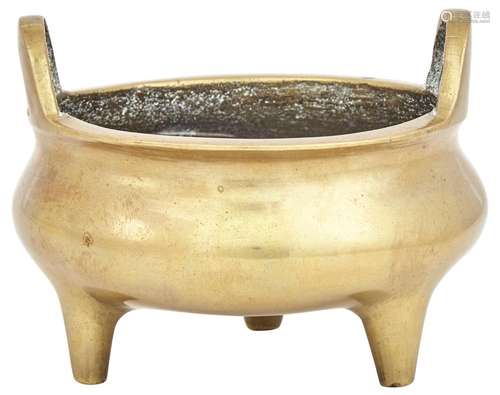 A Chinese Bronze Tripod Censer