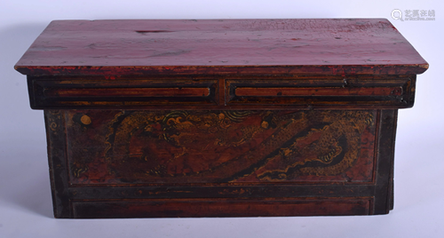 AN 18TH/19TH CENTURY TIBETAN RED PAINT…