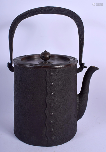 A 19TH CENTURY CAST IRON AND BRONZE TETSUBI…