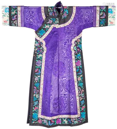 A Chinese Purple Gauze Summer Robe