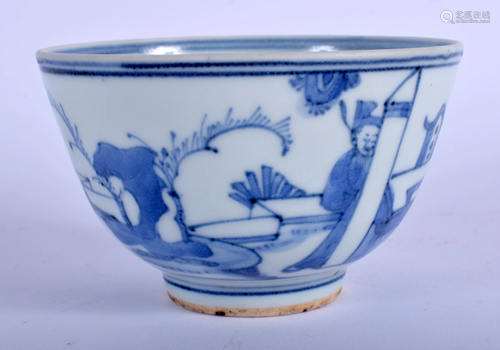 A CHINESE BLUE AND WHITE PORCELAIN BOWL 20…