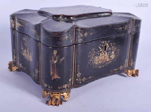 A MID 19TH CENTURY CHINESE EXPORT LACQUERE…