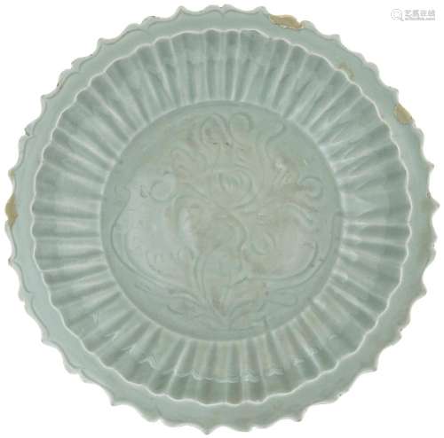 A Chinese Barbed Rim Celadon Charger
