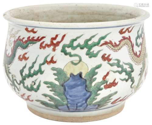 A Chinese Wucai Porcelain Censer