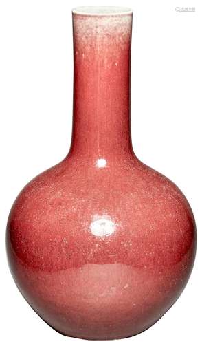 A Chinese Oxblood Glazed Porcelain Bottle Vase