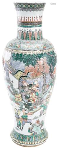 A Large Chinese Famille Verte Vase