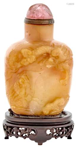 A Chinese Carnelian Snuff Bottle