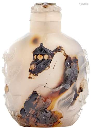 An Excellent Chinese Chalcedony Snuff Bottle