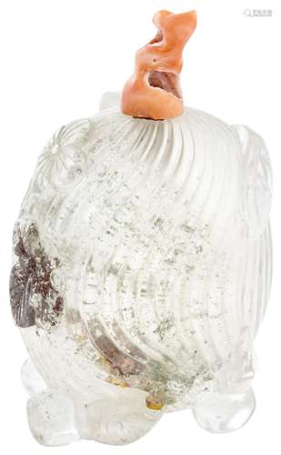 Chinese Crystal Jujube-Form Snuff Bottle