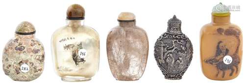 Five Chinese Snuff Bottles