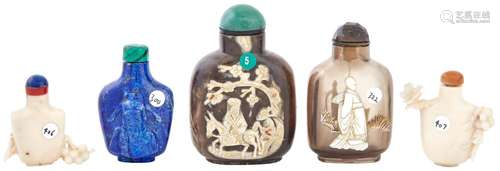 Five Chinese Snuff Bottles