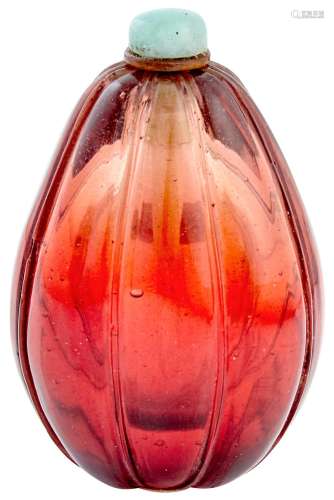 Chinese Ruby Red Glass Snuff Bottle