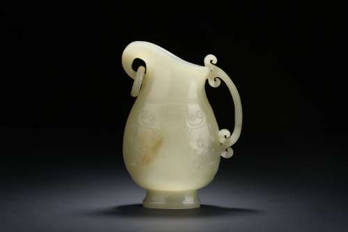 Chinese Hetian Jade Cup In Qing Dynasty